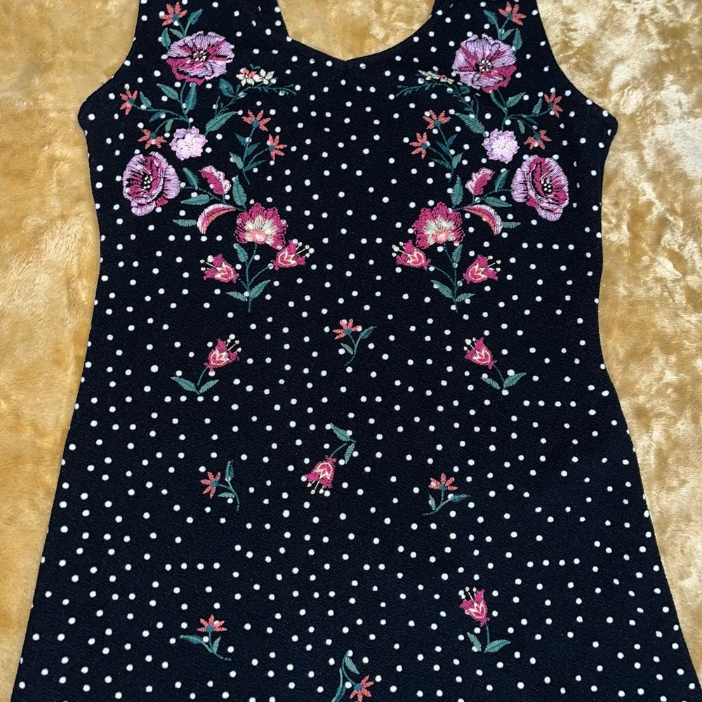 CLEAROUT🔥 Thrifted ♻️ Vintage Embroidered Dress 🖤